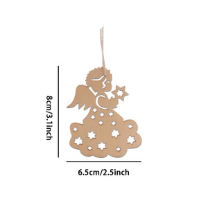 <span class=keywords><strong>Petit</strong></span> ornement de Noël <span class=keywords><strong>en</strong></span> <span class=keywords><strong>bois</strong></span> personnalisé pour arbre, décoration d'art de joyeux Noël, gravure, décoration murale - Product Image 4