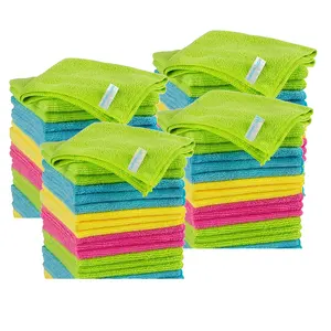 Factory Hot Sell 40X40Cm Microfiber Cleaning Cloth Polishing Car Microfiber Cloth Car Kitchen Towel Microfiber Towel