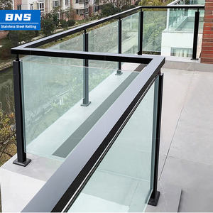 درابزين الحراسة الزجاجي بتصميم حديث من BNS نظام من الفولاذ المقاوم للصدأ بدون إطار درابزين زجاجي للشرفة والسلالم وحاجز الدَرَج وحلقة الدَرَج - Product Image 6