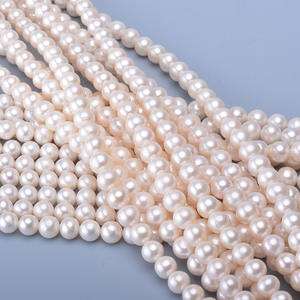 สร้อยคอมุกน้ำจืดทรงกลมขนาด 8-9 มม. แบบปรับแต่งได้ของ Tilian ใกล้เคียงกับมุกทรงกลมสมบูรณ์แบบ มีตำหนิเล็กน้อย แบบกึ่งสำเร็จรูปพร้อมมุกแบบหลวม - Product Image 3