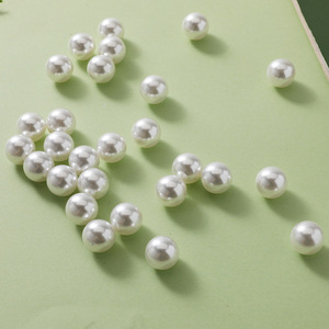Perles d'imitation Lan Tong, rondes, en résine plastique, non perforées, accessoires de bijouterie DIY pour décorations vestimentaires - Product Image 3