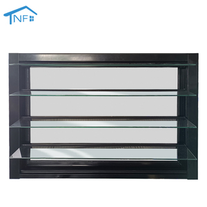 Hợp kim nhôm mù louver cho biệt thự Tempered Glass louver cửa sổ Sun-proof cửa sổ màn trập - Product Image 4