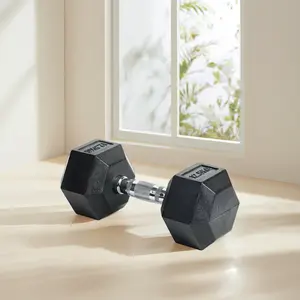 Factory Wholesale Rubber Hex Dumbbells Cheap Dumbells Fitness Equipment Free Weight For Weightlifting Strength Training 2.5-60kg