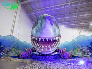 หุ่นจำลองฉลามขนาดเท่าตัวจริง พร้อมเสียงสมจริง ทำจากวัสดุเรซิ่น สำหรับใช้งานกลางแจ้ง - Product Image 3