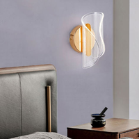Lámpara de pared acrílica LED con forma de tornillo Simple moderna, lámpara de dormitorio lateral de cama Art Deco, lámpara de pared de moda Nórdica