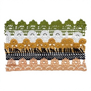 Wholesale 30mm Embroidered Guipure Lace Trim Polyester Decorative Sewing Garment Fabric OEM ODM Custom - Product Image 1
