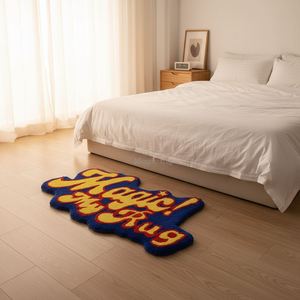 พรมปูพื้นในร่มขนาดใหญ่ ดีไซน์พิเศษ ทำมือสำหรับเด็ก พรมทอมือ ปักโลโก้ แบรนด์เชิงพาณิชย์ พรมปูพื้นสั่งทำได้ - Product Image 1