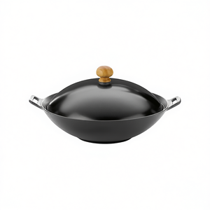 ชุดกระทะเคลา วอค เซ็ต เอเชีย 5 ชิ้น พร้อมฝาปิดและอุปกรณ์เสริมสำหรับผัดอาหาร - Product Image 2