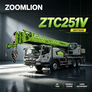 รถเครนเคลื่อนที่ 25 ตัน ZOOMLION รถเครนติดตั้งบนรถบรรทุก เครนก่อสร้างมือสอง อุปกรณ์ยกของสำหรับขาย - Product Image 1