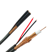 Cable Coaxial de Cobre Puro ZhongTong para CCTV y Comunicación, RG6 RG7 RG8 RG11 RG56 RG58 RG59, 75ohm, Cable de Alimentación Eléctrica, Certificado CE