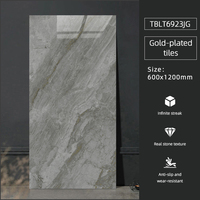 Azulejos pulidos de esmalte de cocina de 600x1200mm de calidad superior, azulejos de porcelana de 10mm, azulejos de suelo familiares de Hotel con textura de piedra