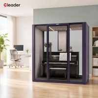 Cabine de travail modulaire insonorisée et isolée pour la musique, espace de travail préfabriqué mobile et silencieux, bureau portable insonorisé