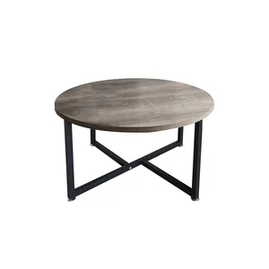 YQ לנצח עץ מרכזי סוף שולחן מודרני אפור צבע עגול צד שולחן קפה ספה סלון