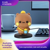 Figurines d'action en plastique Panda One-Two Bubu, style dessin animé mignon, parfaites pour les cadeaux aux amis et à la famille, petits jouets