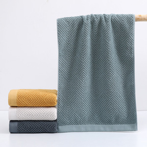 Pure Cotton Face Towel 34x74cm Thickened Soft Absorbent Rectangle Embroidered Logo Promotional Towel - Product Image 2