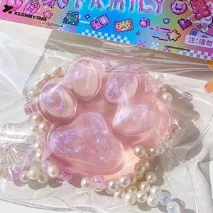 ของเล่นบีบ TPR Kawaii Squishy รูปอาหาร ของเล่นบีบนุ่มนิ่ม Taba Squishy สำหรับเด็ก ของเล่นบีบเยลลี่รูปอุ้งเท้าแมว - Product Image 1