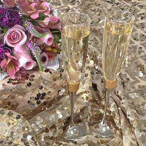 Flûtes <span class=keywords><strong>à</strong></span> <span class=keywords><strong>champagne</strong></span> de luxe en verre coloré, verres <span class=keywords><strong>à</strong></span> vin et <span class=keywords><strong>à</strong></span> <span class=keywords><strong>champagne</strong></span>, support en métal, pour mariage, vente en gros, - Product Image 2