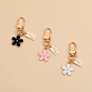 Cute Flower Charms Keychain Women Keyring <b>Bag</b> Pendant Decor DIY Metal Enamel <b>Key</b> Chain Jewelry Accessories Girls Flower <b>Key</b> <b>Ring</b> - Product Image 3