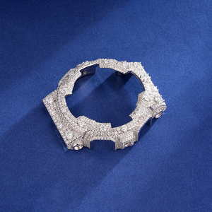 Montre Hip Hop <span class=keywords><strong>Gshock</strong></span> Ga 2100 avec lunette en moissanite, lunette en moissanite <span class=keywords><strong>Gshock</strong></span>, argent 925, lunette en moissanite glacée, boîtier de montre pour homme - Product Image 4