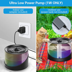 OEM Private Label Super Silencioso LED Luz Dog <span class=keywords><strong>Bowl</strong></span> Dispenser XL Plástico <span class=keywords><strong>Pet</strong></span> Fonte Bebendo para Cães e Gatos - Product Image 5