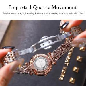 Drioshipping Montre-bracelet analogique de luxe pour femmes 3ATM Montres à quartz résistantes à l'eau Boîte d'affaires lumineuse en acier inoxydable - Product Image 2