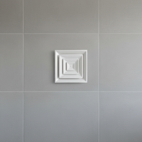 Système de ventilation CVC au design moderne, grille d'aération carrée en aluminium à 4 voies, diffuseur de plafond, grille d'évacuation carrée pour ventilation