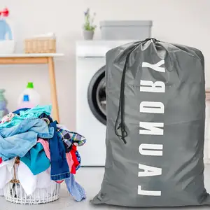 Drawstring Laundry Bag Dirty Clothes Organizer Easy Fit A Laundry Hamper Or Basket Custom Logo Laundry Bag