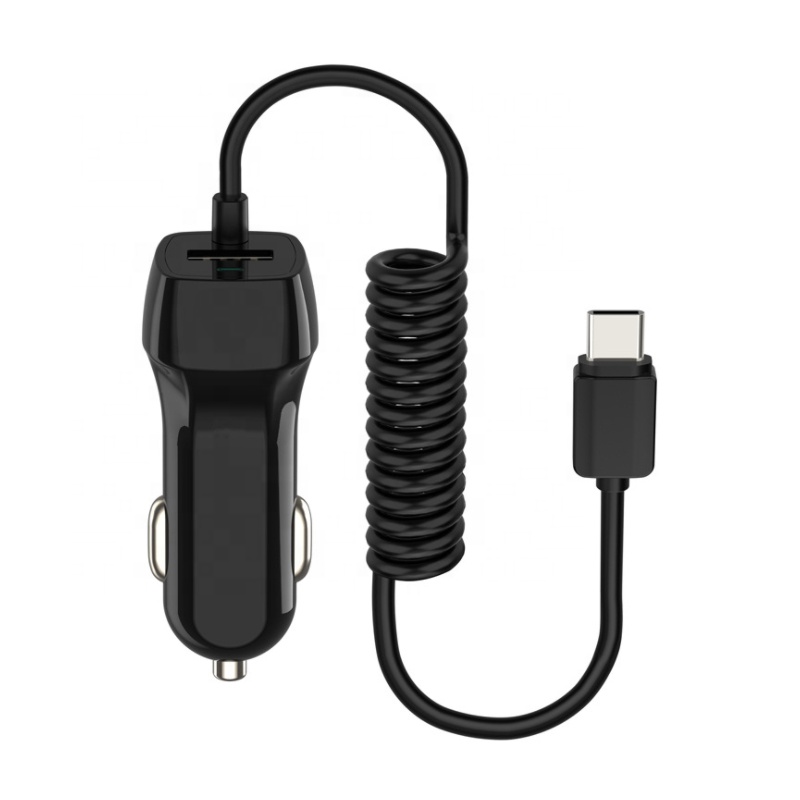 Factory Custom 4.8A Type C Car Charger Wholesale Fast USB C Car Charger Set With Usb C Cable