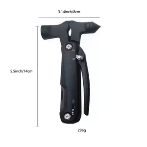 طقم أدوات النجاة من الفولاذ المقاوم للصدأ، مطرقة متعددة الوظائف 12 في 1 مع قفل ذاتي - Product Image 2