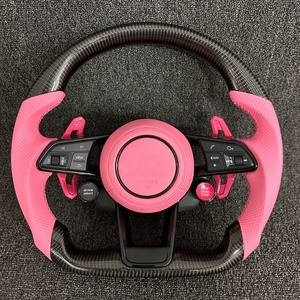 Volante de Fibra de Carbono y Cuero con Pantalla LED y Levas de Cambio para <span class=keywords><strong>Audi</strong></span> A6/A7/A8/A9/<span class=keywords><strong>A10</strong></span>/A11/A12 S6/S7/RS6/RS7 (2017-2024) - Product Image 6