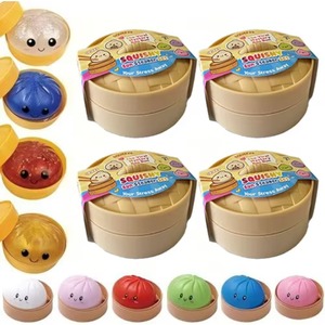 Glitter Dumpling <b>Squishy</b> - Random Glitter Dumpling Box, 10 Colors Dumplings <b>Squishy</b> Toy, More Surprises (Random-1PCS) - Product Image 1