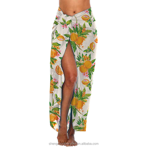 USA Hawaii tùy chỉnh in thiết kế nóng bán 100% Rayon sarong pareo bãi biển khăn & áo tắm coverup váy & phong <span class=keywords><strong>c</strong></span>ách Bikini Bìa up - Product Image 1