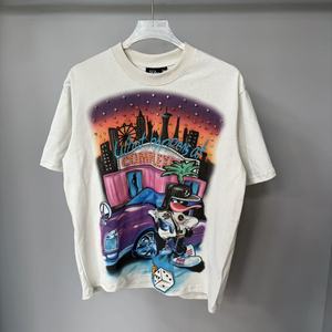 <span class=keywords><strong>T</strong></span>-shirt firmata 2026 New Fashion <span class=keywords><strong>Triple</strong></span> Sevens 100% cotone puro lavato con acido, stampa retrò con strass hotfix - Product Image 1