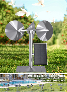 N4 Gran Oferta Sistema Ultrasónico Solar Ajustable de Estado Sólido para Ahuyentar Aves, Repelente de Palomas para Exteriores, para Techos de Granjas de Arroz - Product Image 4