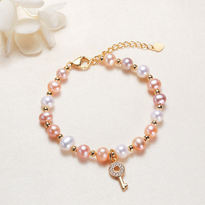 Pulsera de Perlas de Agua Dulce Estilo Étnico Barroco Hecha a Mano en Zhuji, Suministro Directo de Fábrica, Joyería de Celebridades de Internet - Product Image 2