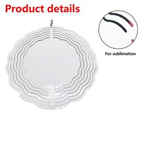 Tourniquet à vent de sublimation 10 pouces vierge double face en aluminium pour jardin, supports vierges pour tourniquets à vent de sublimation 10 pouces - Product Image 4