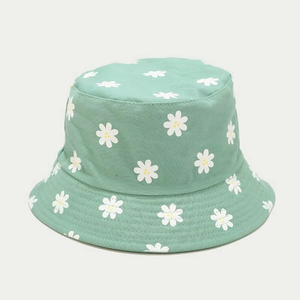 Unisex Beach Sun <b>Hat</b> Floral Print Double Side Wear <b>Reversible</b> Breathable Cotton <b>Bucket</b> <b>Hat</b> - Product Image 1