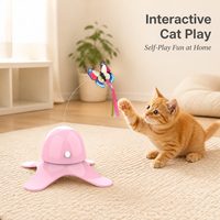 Jouet interactif intelligent pour chat, balle rotative à induction automatique, alimenté par piles, pour l'exercice des chatons
