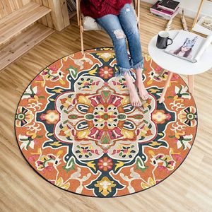 Tappeto rotondo in poliestere tappetino moderno Extra morbido Non Skid per camera da letto balcone scale 11 colori 80x80cm <span class=keywords><strong>G</strong></span> - Product Image 4