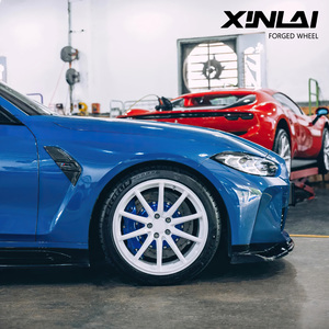 XINLAI Concave 5x114.3 5x120 5x112 <strong>White</strong> Forged Alloy <strong>Wheels</strong> Lightweight Multi-Spoke Custom Car Rims for Luxury Sports Vehicles - Product Image 4