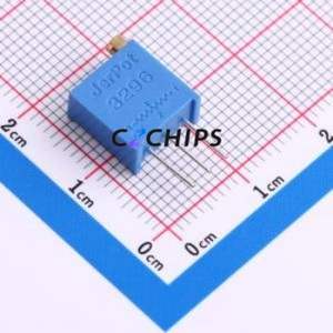 Résistance/potentiomètre réglable 3296W-1-503, composant traversant (THT)-3P, 9,5x4,9 mm, résistance 50 kOhm, 10 %, 500 mW, 250 ppm/ ℃ - Product Image 1