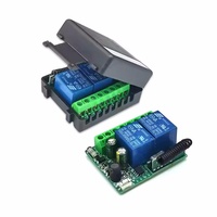 433Mhz universel sans fil LED lumière émetteur et relais récepteur Module AC85-250V 2CH interrupteur en plastique télécommande interrupteur
