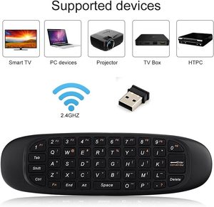 Multifunctional C120 2.4G <b>Remote</b> <b>Control</b> Fly Mini Wireless Keyboard Work <b>for</b> Android Box HTPC IPTV PC <b>TV</b> Pad C120 Ir R - Product Image 4
