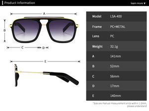 El logotipo del cliente de 2020 de los hombres de la nueva moda retro de la marca de lujo de hierro hombre gafas de sol de - Product Image 6
