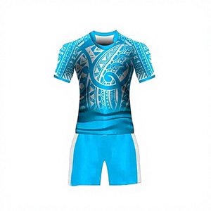 Ensemble d'uniformes de rugby unisexe pour adultes, respirant, écologique, antibactérien, en polyester, tendance, à prix abordable, vente chaude - Product Image 2