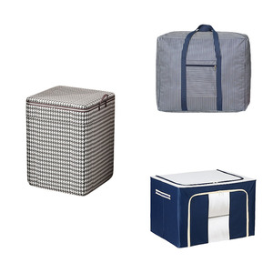 Tissu non tissé pliant étanche à l'humidité scellé clair, fenêtre sous <span class=keywords><strong>le</strong></span> lit vêtements sacs de rangement organisateur avec poignées/ - Product Image 3