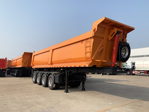 Truckpillar Semirremolque de Acero Personalizable de Alta Eficiencia con 4 Ejes y Volteo Trasero, Suspensión Hidráulica de Alta Resistencia, 42cbm - Product Image 2