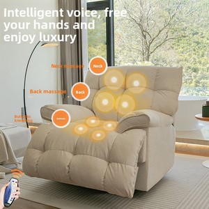 Sofá Eléctrico Inteligente para Sala de Estar, Tela, Compartimento Extra Grande, Sillón Reclinable Individual, Silla Mecedora con Masaje, Estilo Moderno Minimalista - Product Image 5
