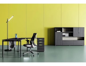 Bureau de direction modulaire convertible en forme de L en MDF moderne pour patron ou mobilier de bureau élégant - Product Image 4