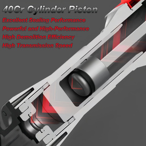 <span class=keywords><strong>Marteau</strong></span> de démolition industriel 1600W SDS Max, brise-roche électrique filaire, perceuse à percussion pour béton - Product Image 3